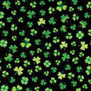 BTX Shamrocks & Shenanigans Little Shamrocks - 14698-12 Black - Cotton Fabric