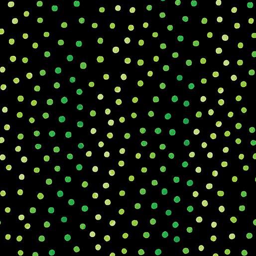 BTX Shamrocks & Shenanigans Lucky Dots - 14700-12 Black - Cotton Fabric