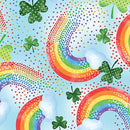 BTX Shamrocks & Shenanigans Lucky Rainbows - 14701-50 Light Blue - Cotton Fabric
