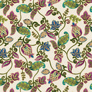 BTX Shangri-La 16113M-07 Cream/Multi - Cotton Metallic Fabric