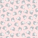 BTX Snuggle in the Jungle Flannel Baby Elephant - 10445F-21 Pink - Cotton Flannel Fabric