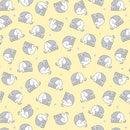 BTX Snuggle in the Jungle Flannel Baby Elephant - 10445F-30 Yellow - Cotton Flannel Fabric