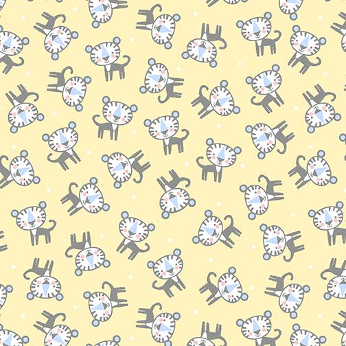 BTX Snuggle in the Jungle Flannel Baby Tiger - 10443F-30 Yellow - Cotton Flannel Fabric