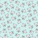 BTX Snuggle in the Jungle Flannel Baby Tiger - 10443F-80 Turquoise - Cotton Flannel Fabric