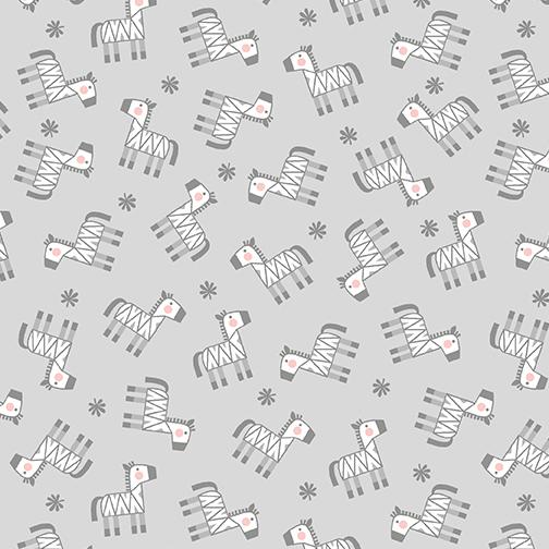 BTX Snuggle in the Jungle Flannel Baby Zebra - 10444F-11 Grey - Cotton Flannel Fabric