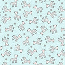 BTX Snuggle in the Jungle Flannel Baby Zebra - 10444F-80 Turquoise - Cotton Flannel Fabric
