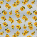 BTX Sunflower Days Field Sunflowers - 13358-05 Light Denim - Cotton Fabric
