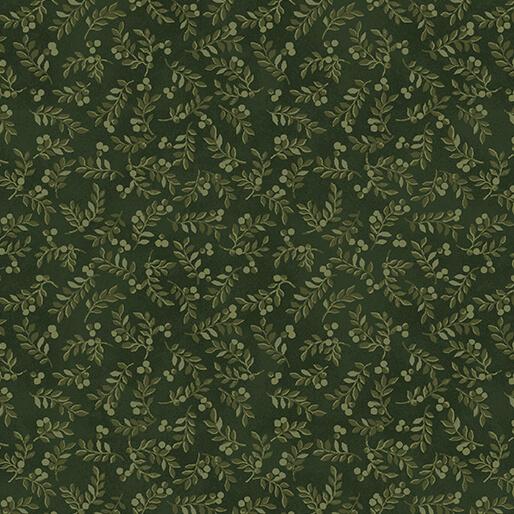 BTX Sunflower Days Harvest Berry Leaves - 7563-45 Forest - Cotton Fabric