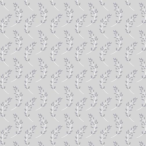 BTX Sweet Dreams Flannel Dreamy Leaf - 12492F-08 Gray - Cotton Flannel Fabric