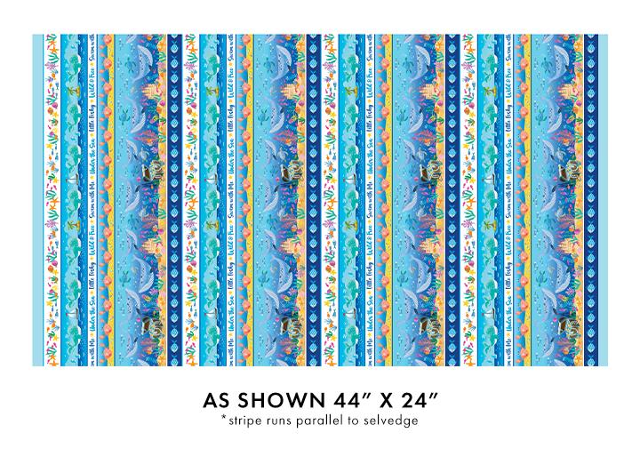 BTX Swim With Me Let's Swim Stripe - 15051-99 Multi - Cotton Fabric