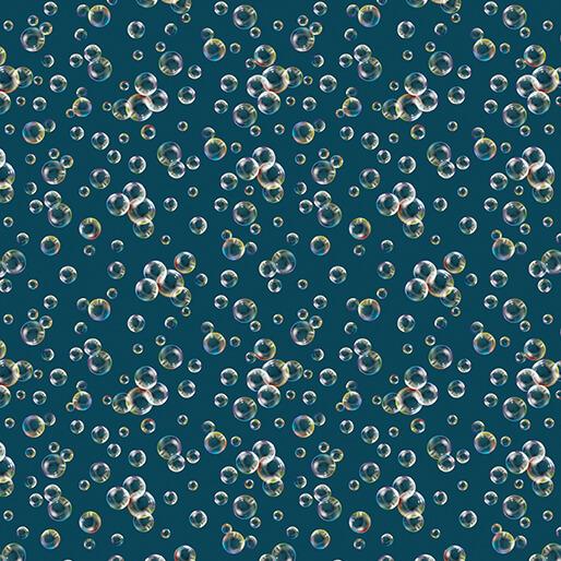 BTX Under the Sea Bubbles - 16534-54 Blue - Cotton Fabric