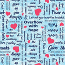 BTX UpWords Scripts - 17046-05 Sky  - Cotton Fabric