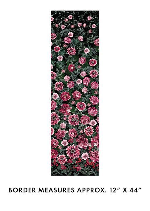 BTX Winterberry Floral 14014P-12 Black - Cotton Fabric