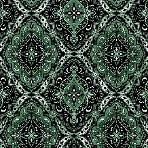 BTX Winterberry Floral 14018P-44 Dark Green - Cotton Fabric