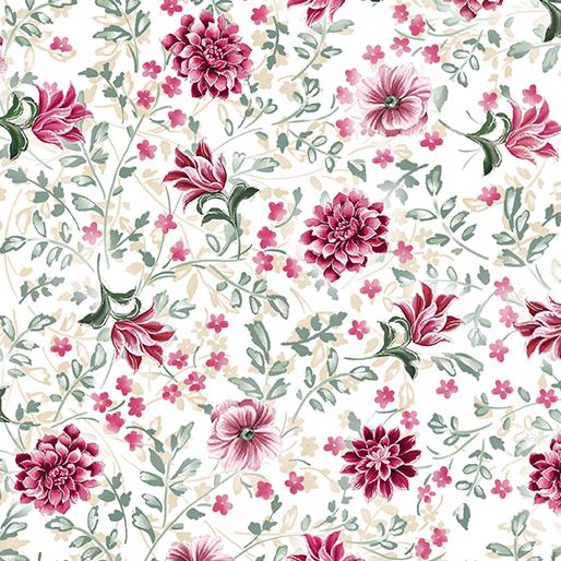 BTX Winterberry Floral 14019P-07 Cream - Cotton Fabric