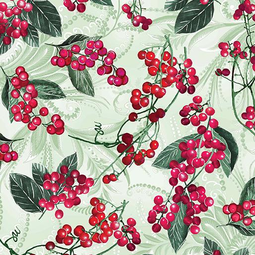 BTX Winterberry Floral 14020P-04 Sage - Cotton Fabric