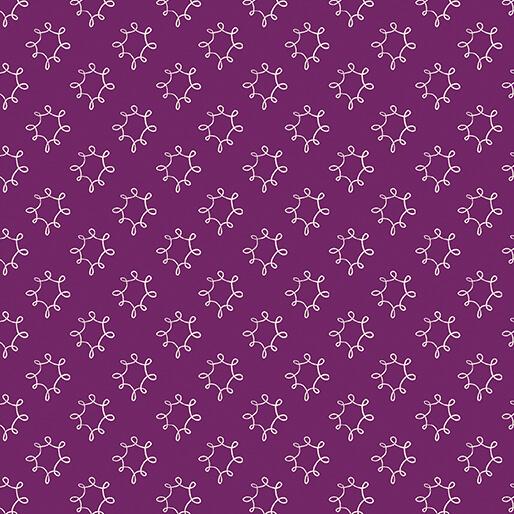 BTX Wishflower Dandy - 16697-67 Dark Purple - Cotton Fabric