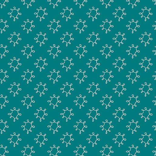 BTX Wishflower Dandy - 16697-85 Dark Teal - Cotton Fabric