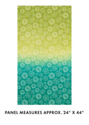 BTX Wishflower Ombre - 16692-44 Lime/Teal - Cotton Fabric