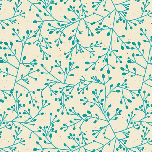BTX Wishflower Tallium Tangle - 16695-83 Teal - Cotton Fabric
