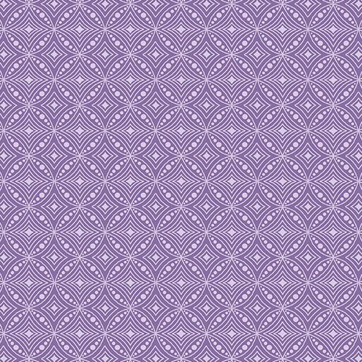 BTX Xanadu Diamond Circles - 16158-65 Purple - Cotton Fabric