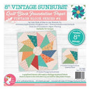 CHK 8in Vintage Sunburst Quilt Block Foundation Papers Series