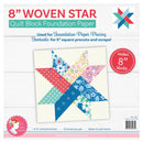 CHK 8in Woven Star Quilt Block Foundation Papers - ISE-7027
