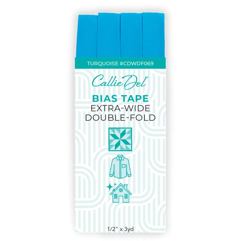 CHK Callie Del Bias Tape Extra-Wide Double-Fold - CDWDF069 Turquoise