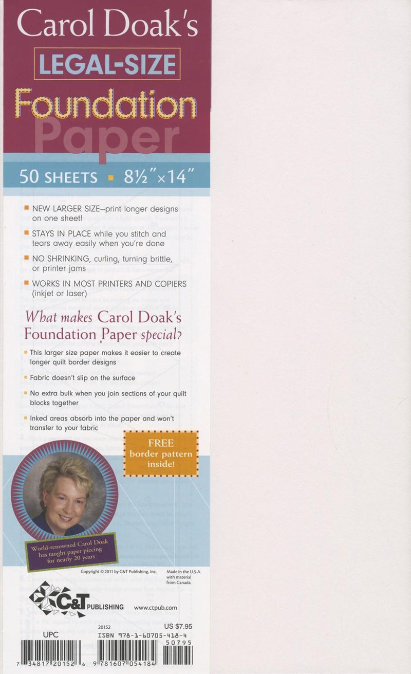 CHK Carol Doaks Legal-Size Foundation Paper - 20152