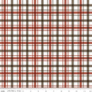 CHK Covered Bridges In Winter Plaid Barn Red - C18003-BARNRED  - Cotton Fabric