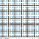 CHK Covered Bridges In Winter Plaid Iceberg - C18003-ICEBERG  - Cotton Fabric