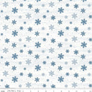 CHK Covered Bridges In Winter Snowflakes Snow - C18002-SNOW  - Cotton Fabric