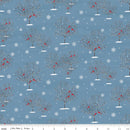 CHK Covered Bridges In Winter Tree Blue - C18001-BLUE  - Cotton Fabric