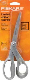 CHK Fiskars Premier 8in Bent Sparkle Scissors Silver - 194514-1015