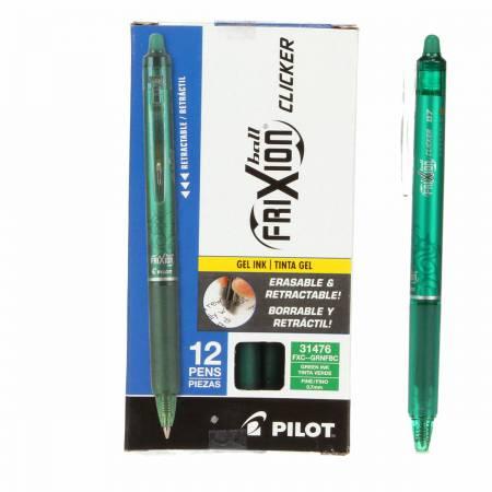 CHK Frixion Clicker Pen Green Fine Point 0.7mm - FXC-GRNFBC - Fabric Pen
