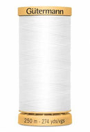 CHK Gutermann Natural Cotton Thread 250m/273yds White - 251M-1006