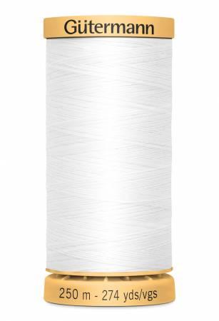 CHK Gutermann Natural Cotton Thread 250m/273yds White - 251M-1006