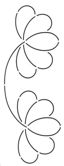 CHK Quilt Stencil Feather Loop Border 4" - 390QC