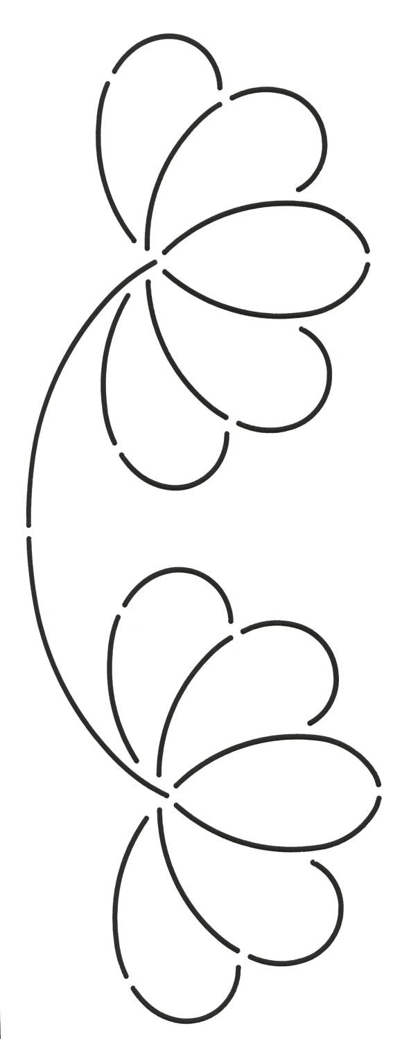 CHK Quilt Stencil Feather Loop Border 4" - 390QC