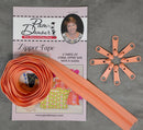 CHK Reversible Coil Zipper Tape With 8 Slides Coral - ENR-C