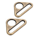 CHK Triangle Ring Flat 1in Antique Brass Set of Two - HAR1TRABTWO