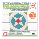 CHK Vintage Milkmaid Star Quilt 12in Foundation - ISE-7017