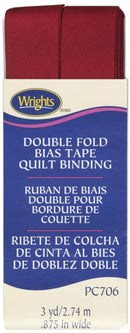 CHK Wide Double Fold Bias Tape Scarlet - 117706076