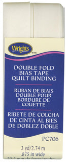 CHK Wrights Double Fold Bias Tape Oyster - 117706028