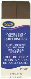CHK Wrights Double Fold Bias Tape Quilt Binding Mocha - 117706765
