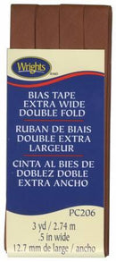CHK Wrights Extra Wide Double Fold Bias Tape Bark - 1172061236