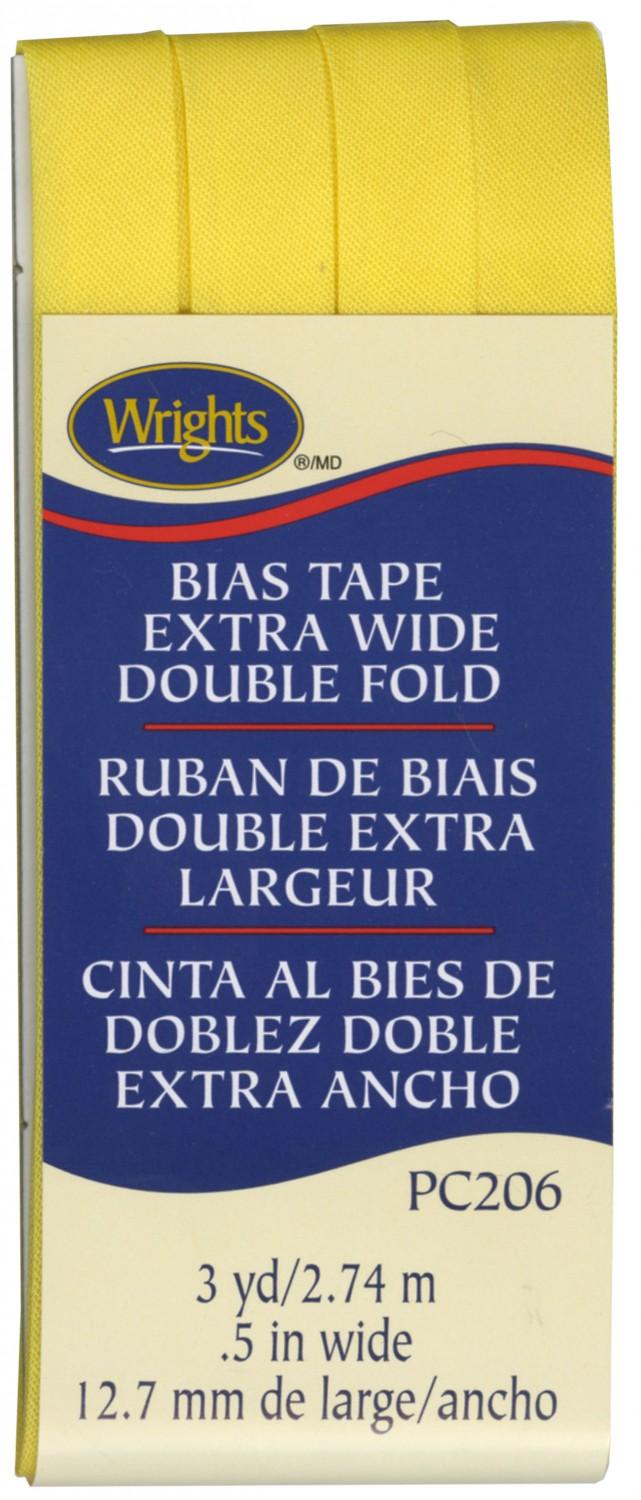 CHK Wrights Extra Wide Double Fold Bias Tape Canary - 117206086