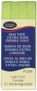 CHK Wrights Extra Wide Double Fold Bias Tape Lime Green - 117206628