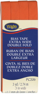CHK Wrights Extra Wide Double Fold Bias Tape Orange - 117206058