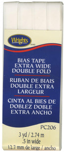 CHK Wrights Extra Wide Double Fold Bias Tape Oyster - 117206028